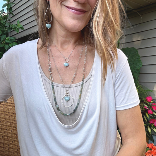 Ocean Moonlight | Aquamarine Gold-Filled Earrings