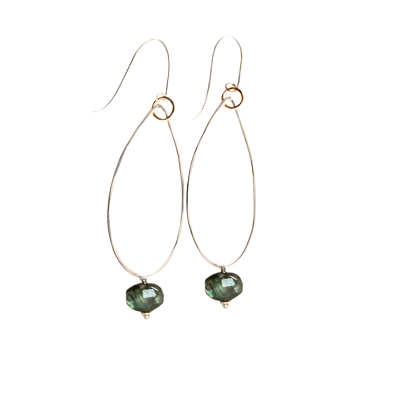 Subtle Brilliance - Sterling Silver and Labradorite Earrings