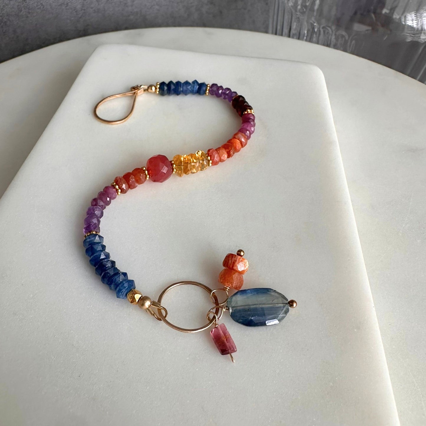 Beautiful Soul | GF Kyanite, Citrine, Ruby, Garnet & Amethyst Beaded Bracelet