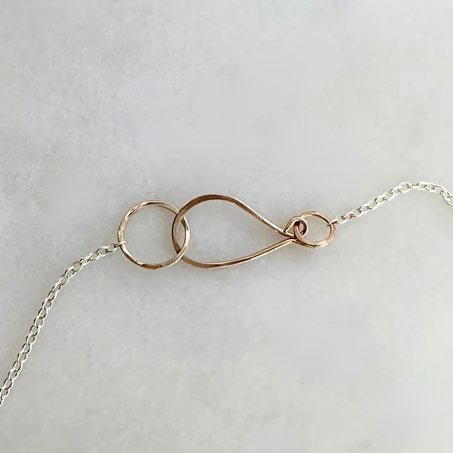 Elegant Unity - Dainty Sterling Silver and Gold Necklace