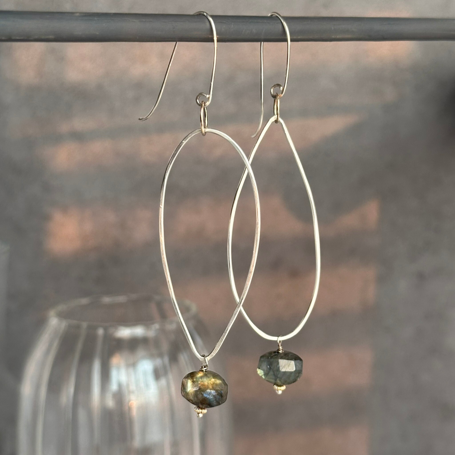 Subtle Brilliance - Sterling Silver and Labradorite Earrings