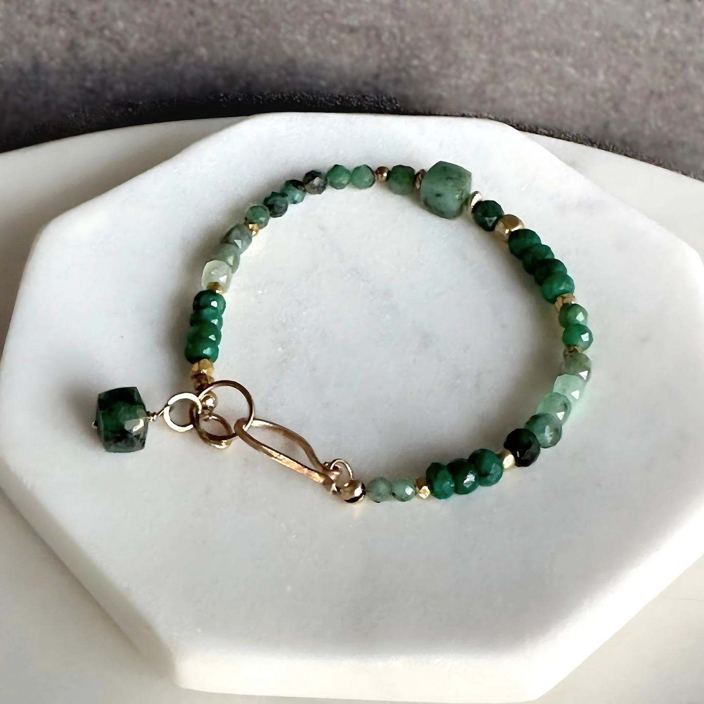 Emerald Essence - Emerald and Gold Bracelet