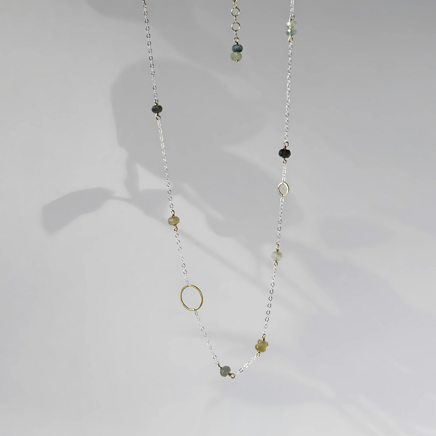 Nature's Clarity - Moss Aquamarine Dainty Choker Necklace