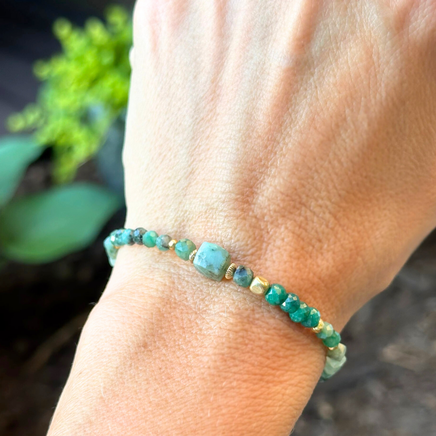 Emerald Essence - Emerald and Gold Bracelet