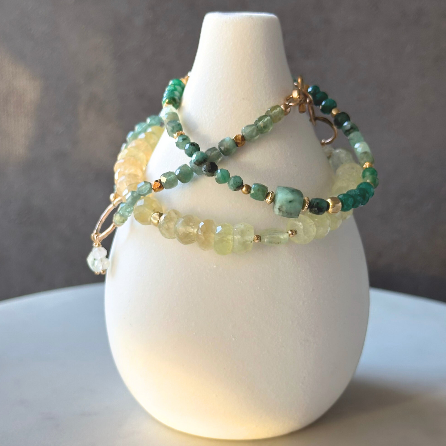 Emerald Essence - Emerald and Gold Bracelet