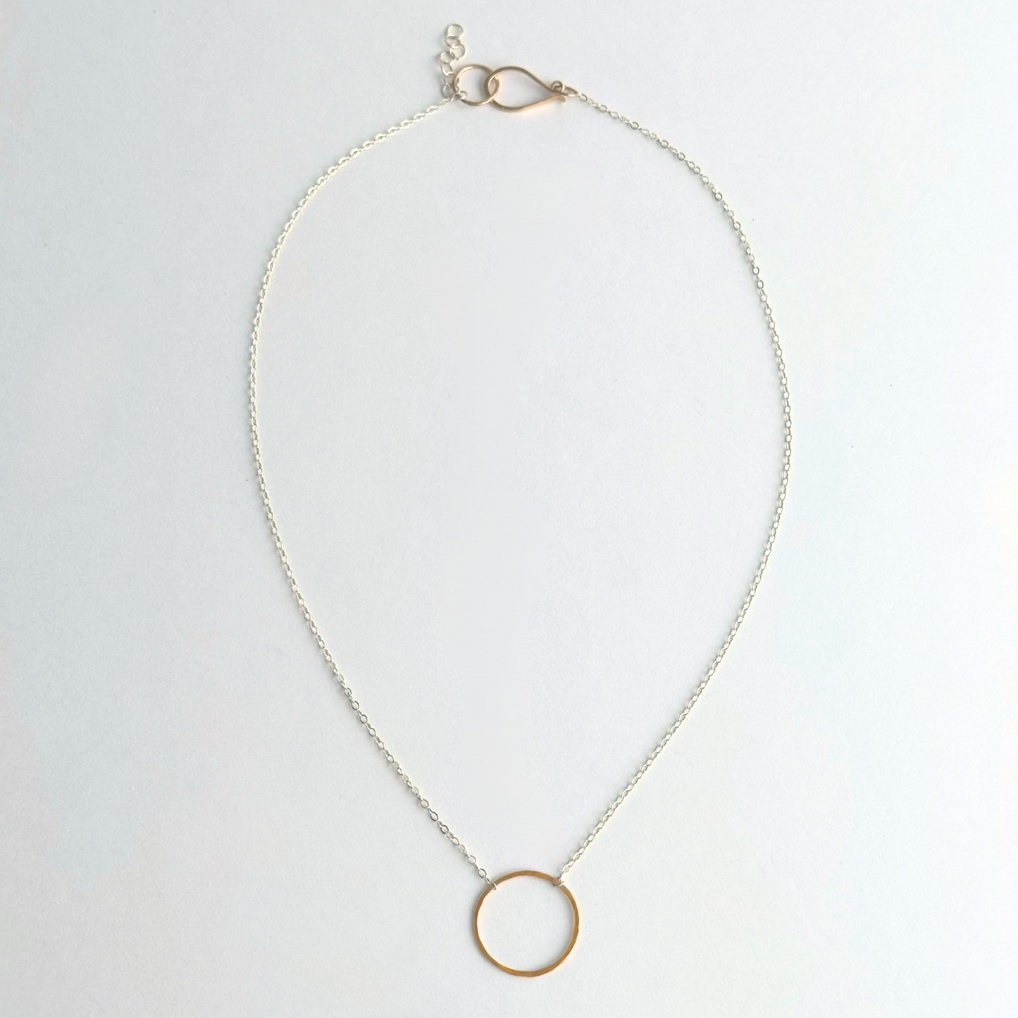 Elegant Unity - Dainty Sterling Silver and Gold Necklace