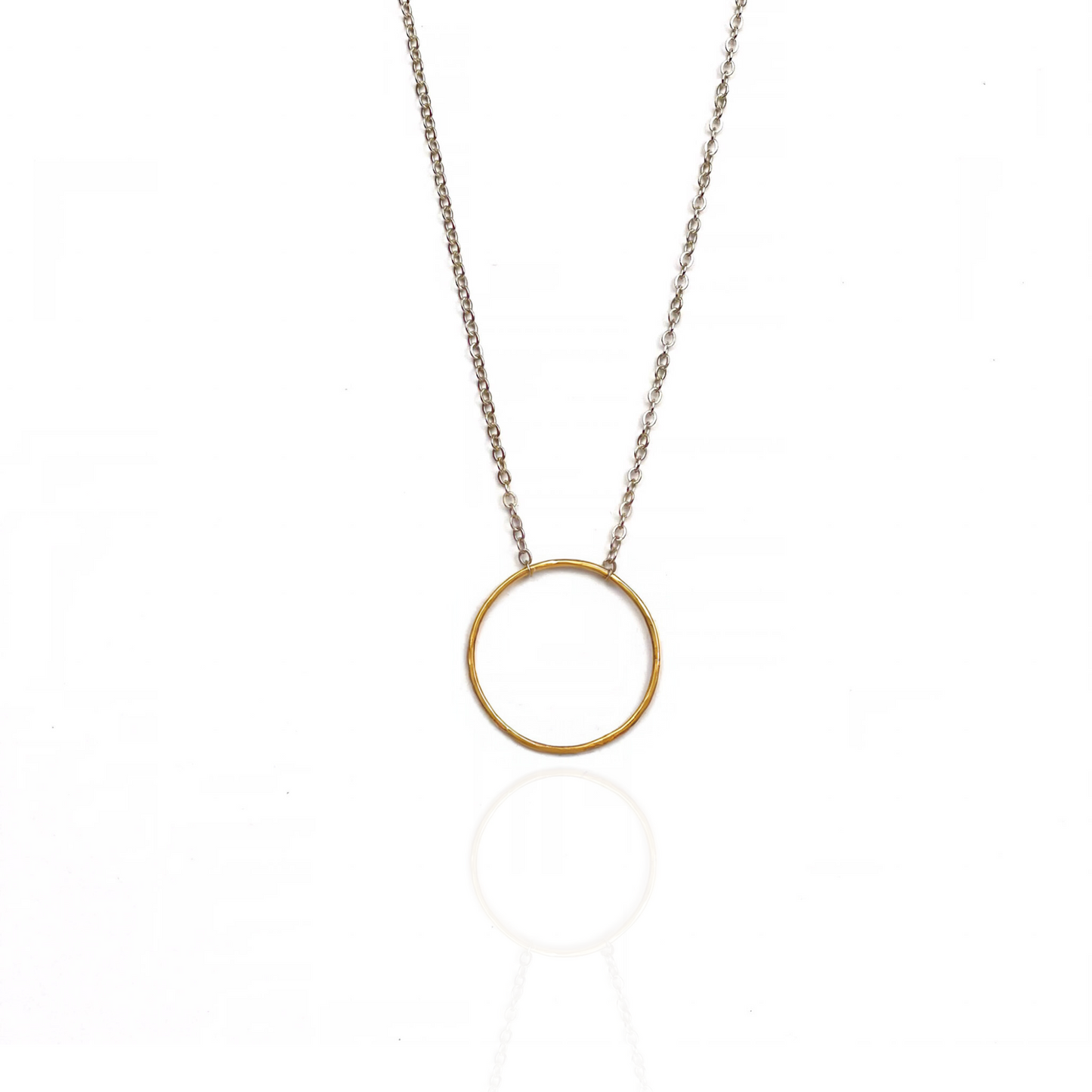 Elegant Unity - Dainty Sterling Silver and Gold Necklace
