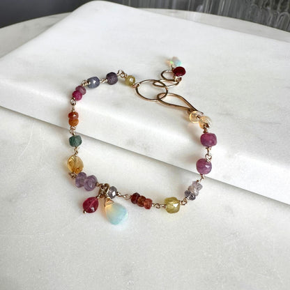 All of You | GF Linked Green Garnet, Iolite, Ruby, Citrine, Amethyst & Opal Bracelet