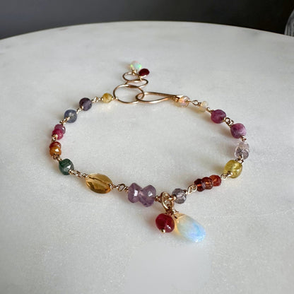 All of You | GF Linked Green Garnet, Iolite, Ruby, Citrine, Amethyst & Opal Bracelet