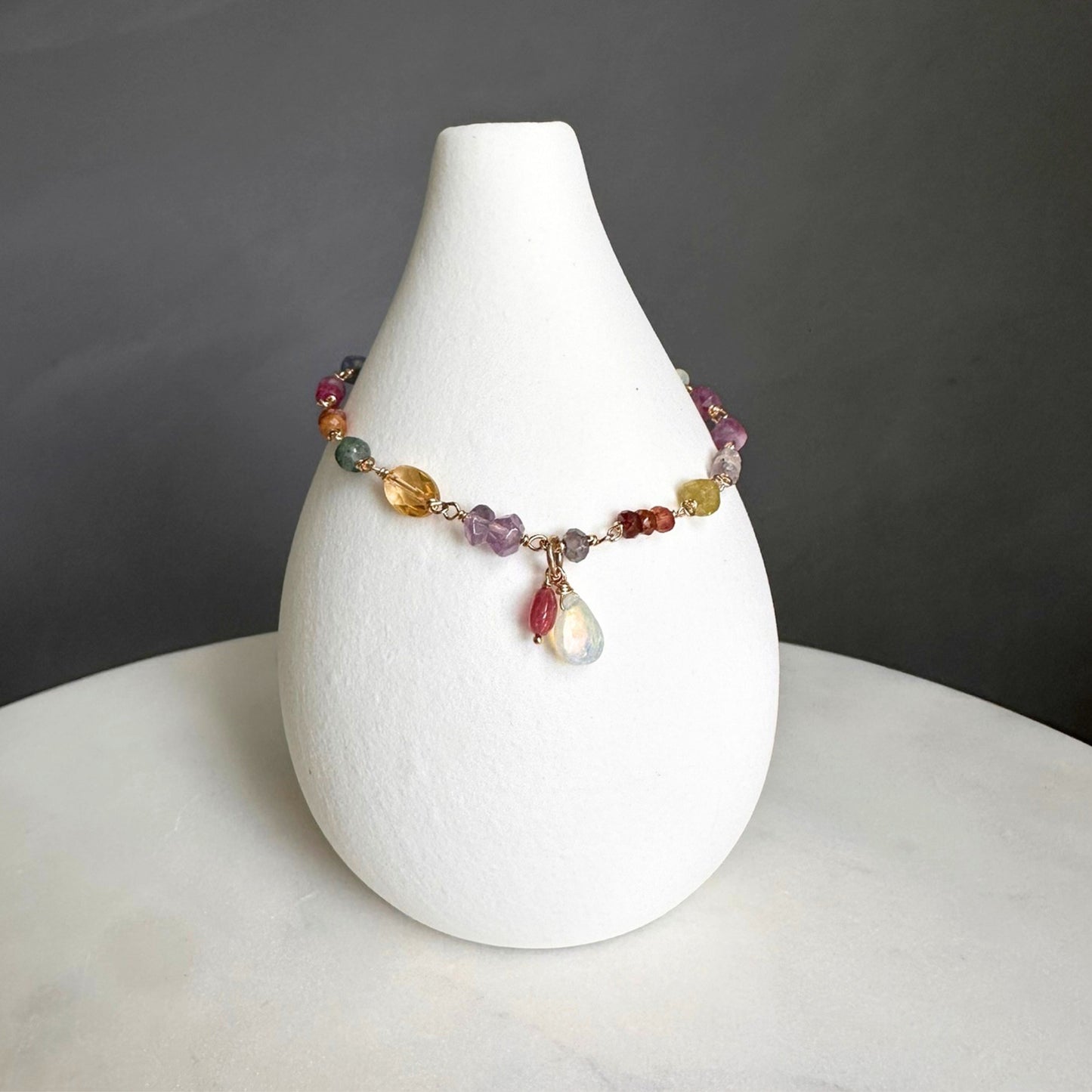 All of You | GF Linked Green Garnet, Iolite, Ruby, Citrine, Amethyst & Opal Bracelet
