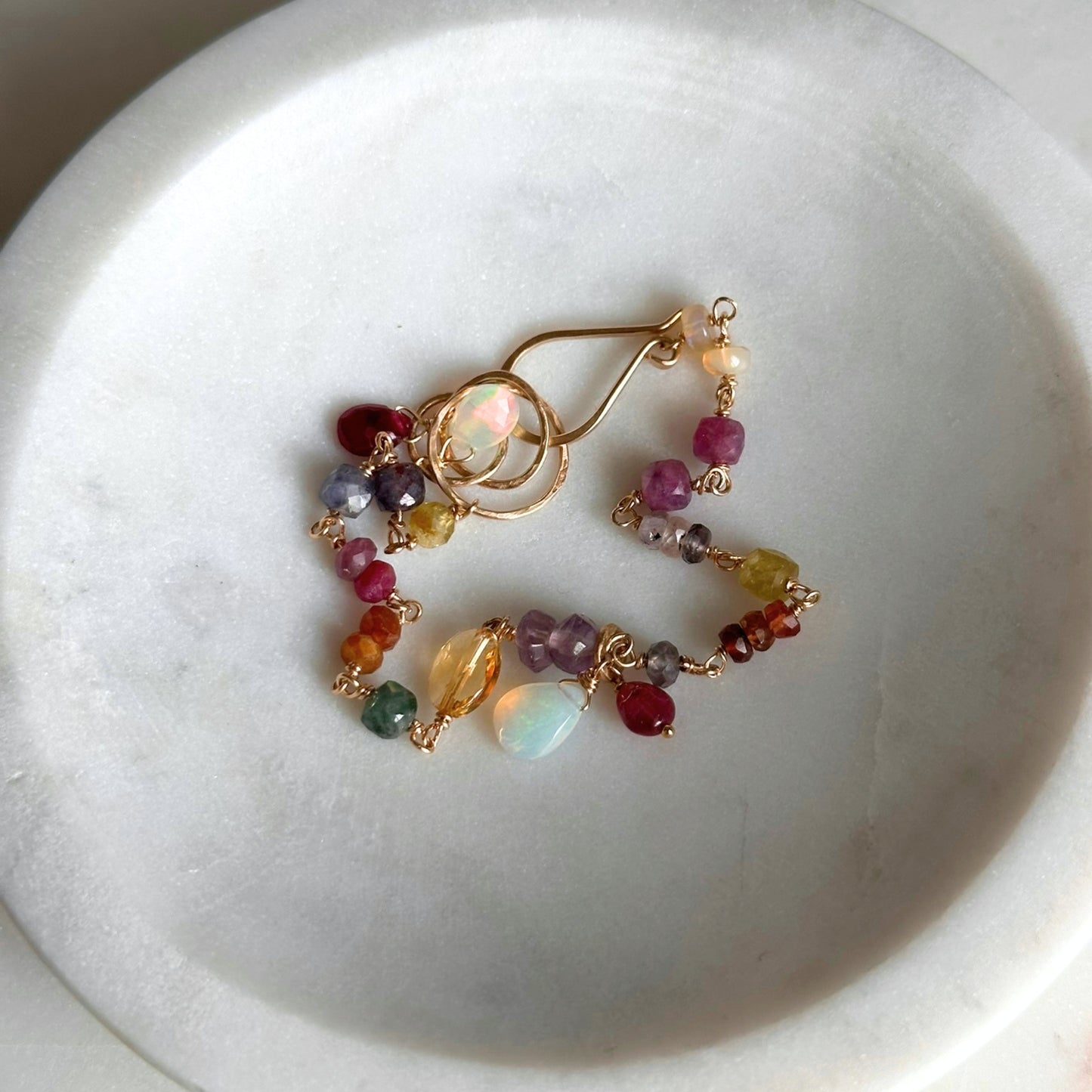 All of You | GF Linked Green Garnet, Iolite, Ruby, Citrine, Amethyst & Opal Bracelet