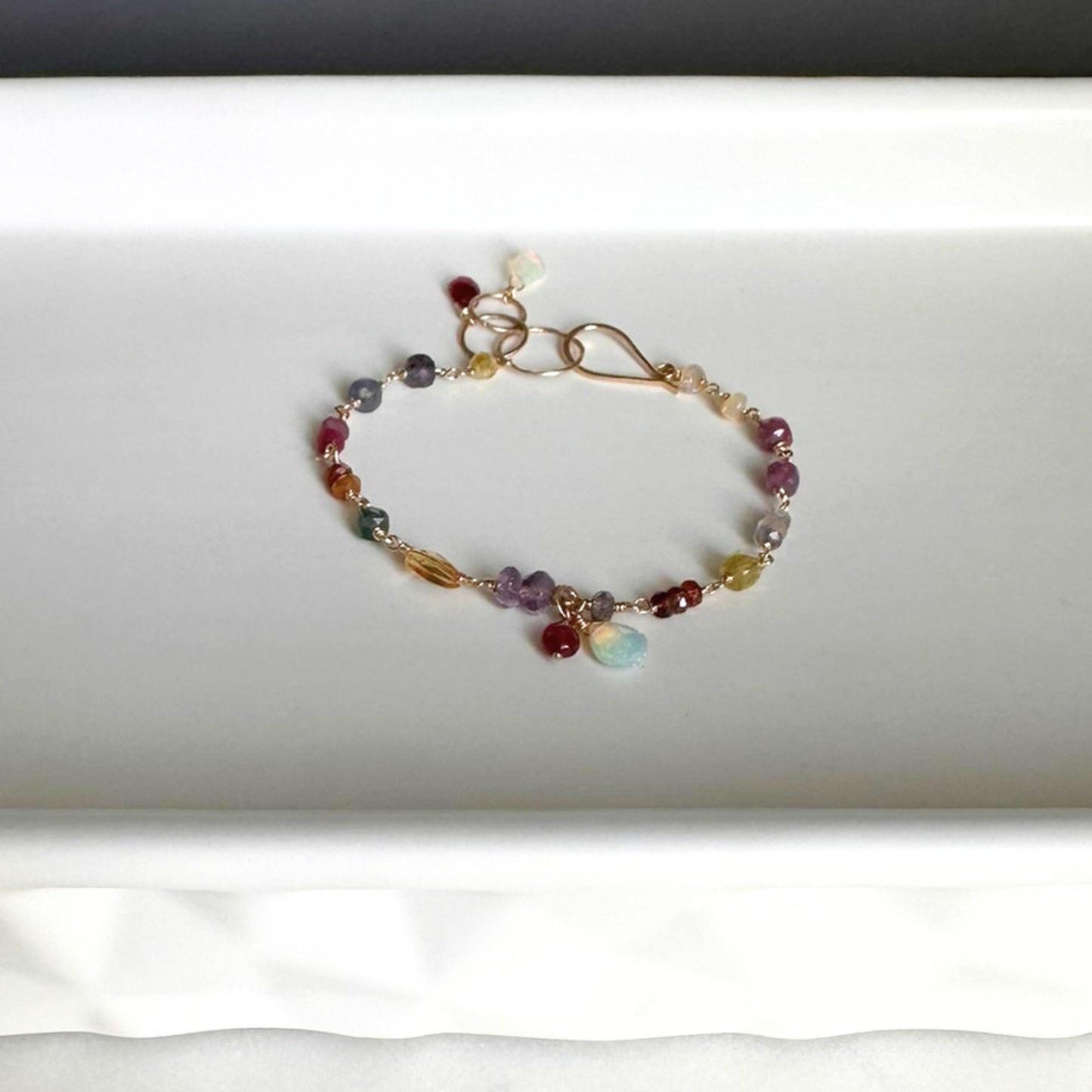 All of You | GF Linked Green Garnet, Iolite, Ruby, Citrine, Amethyst & Opal Bracelet
