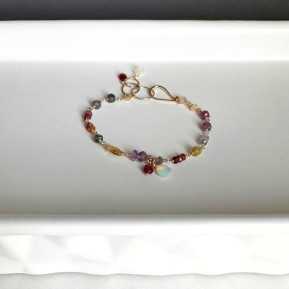 All of You | GF Linked Green Garnet, Iolite, Ruby, Citrine, Amethyst & Opal Bracelet
