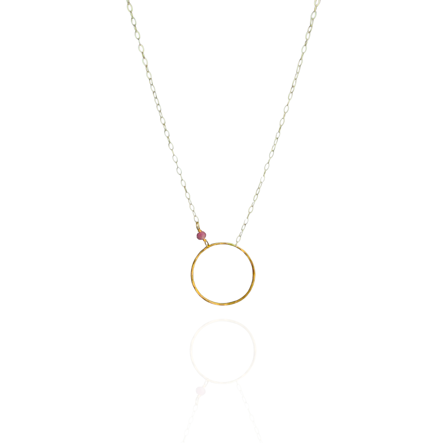 True Connection | Sterling Silver & Gold Necklace with Pink Tourmaline