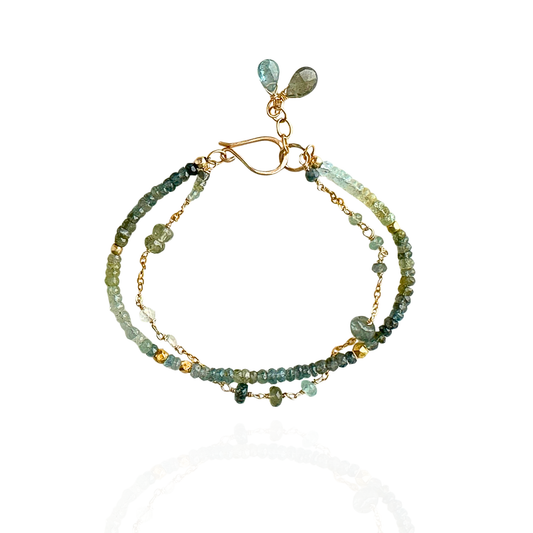 Desert Calm — Hubei Turquoise Gold-Filled Bracelet