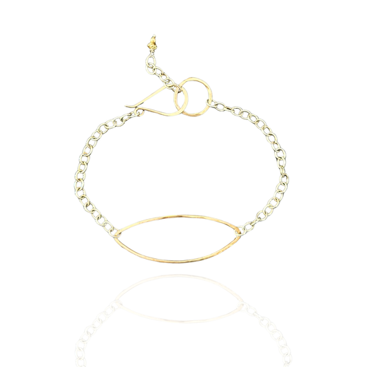 Grounded — Sterling Silver & Gold Chain Bracelet