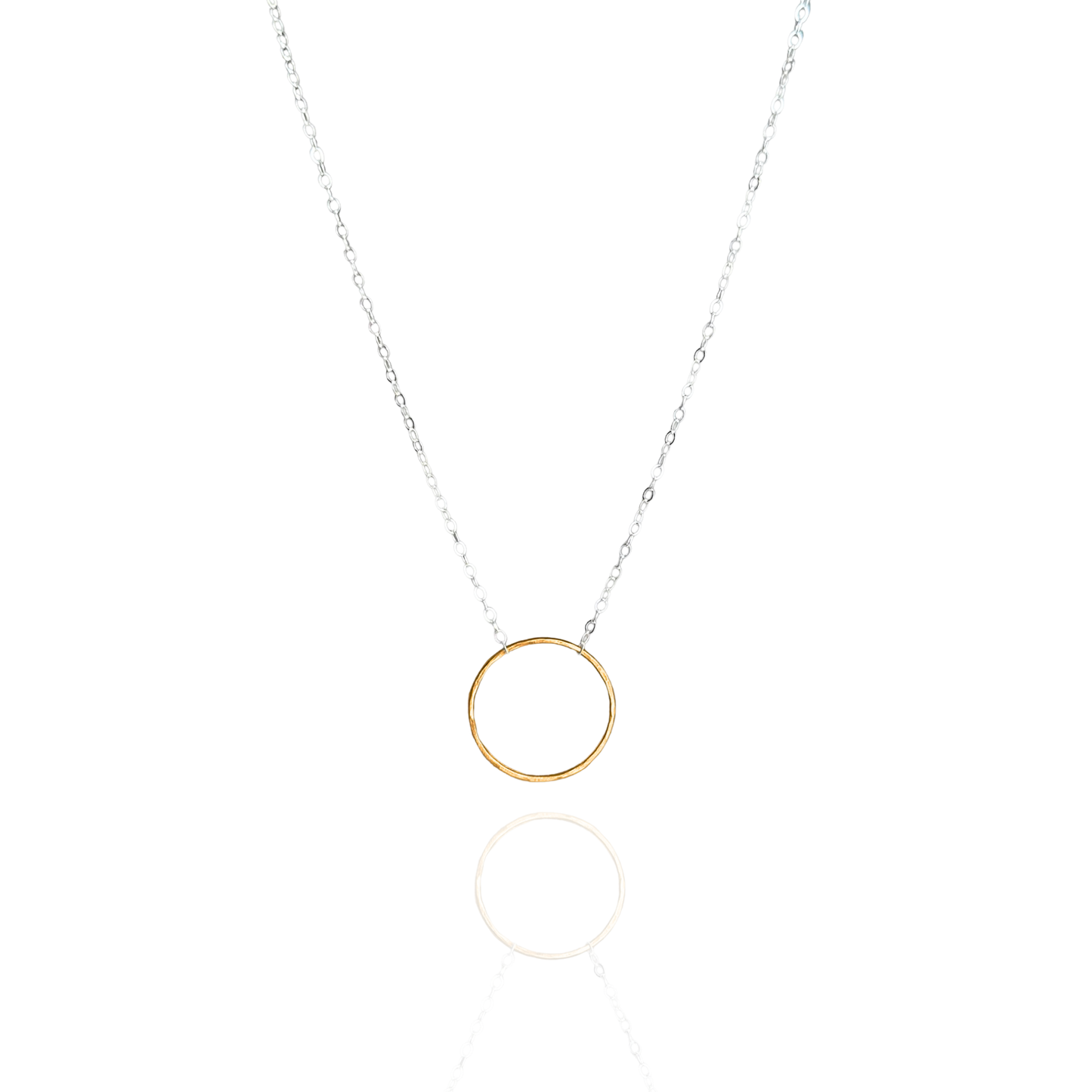 Elegant Unity - Dainty Sterling Silver and Gold Necklace