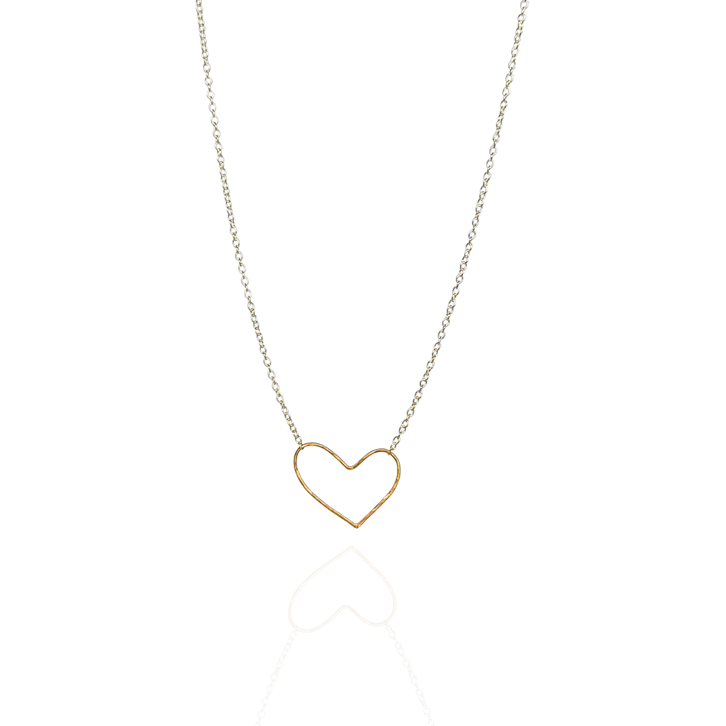 Heart of Gold | Dainty Sterling Silver & Gold Heart Necklace