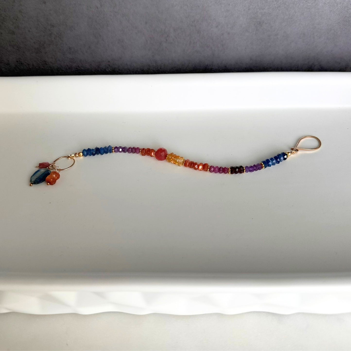 Beautiful Soul | GF Kyanite, Citrine, Ruby, Garnet & Amethyst Beaded Bracelet