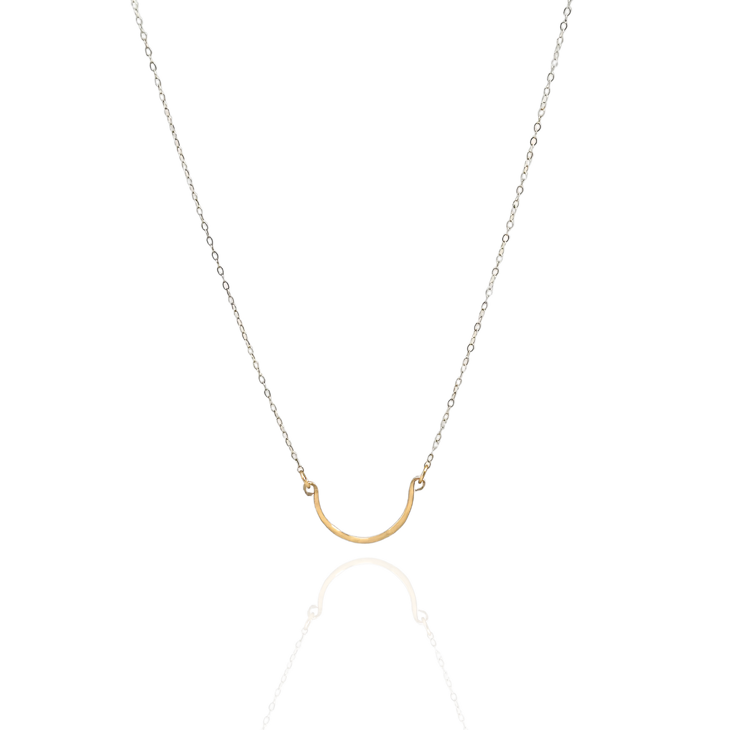 You Make Me Smile - Dainty Sterling Silver and Gold Necklace