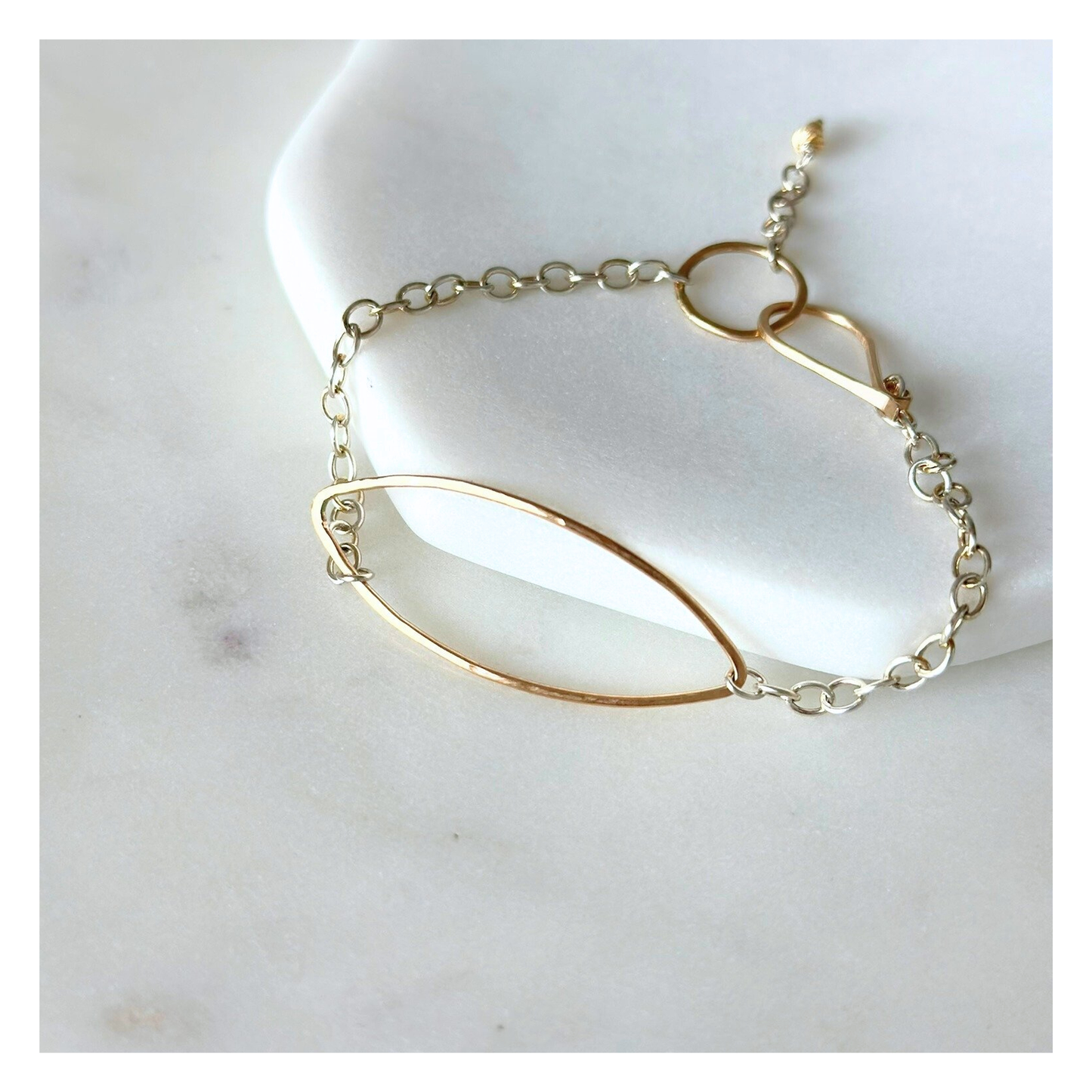 Grounded — Sterling Silver & Gold Chain Bracelet