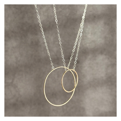 Elegant Unity - Dainty Sterling Silver and Gold Necklace