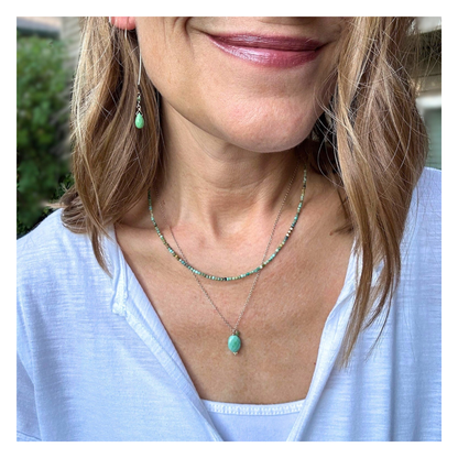 True Horizon | Turquoise Gold Earrings