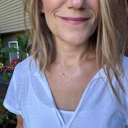 True Connection | Sterling Silver & Gold Necklace with Pink Tourmaline