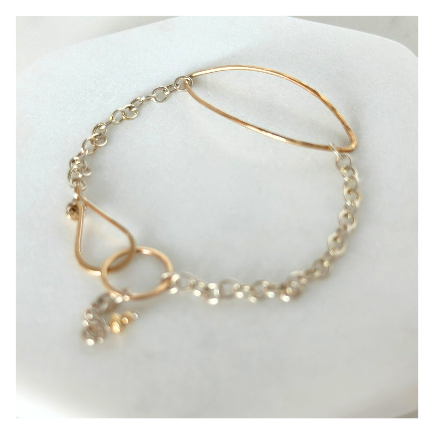 Grounded — Sterling Silver & Gold Chain Bracelet