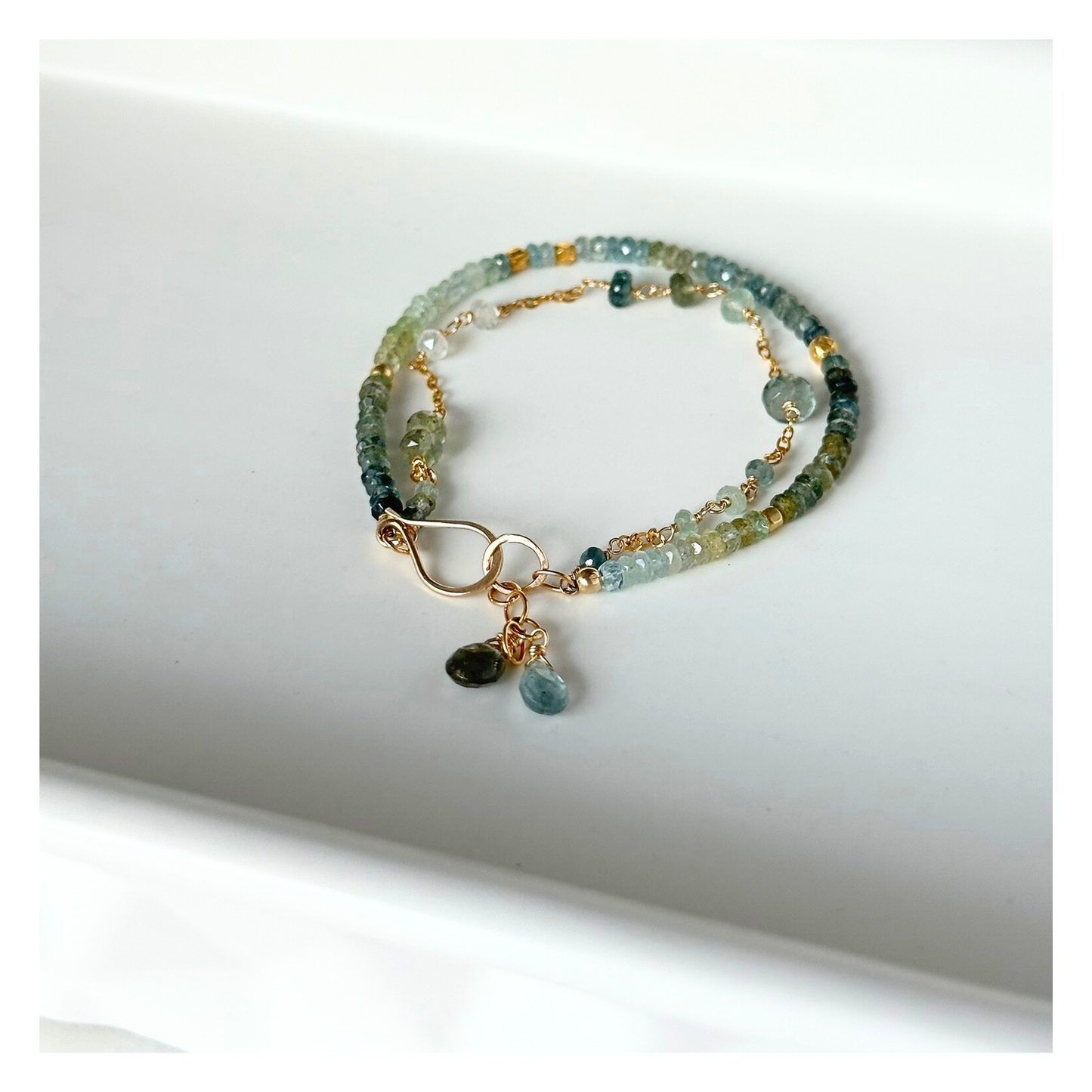 Desert Calm — Hubei Turquoise Gold-Filled Bracelet