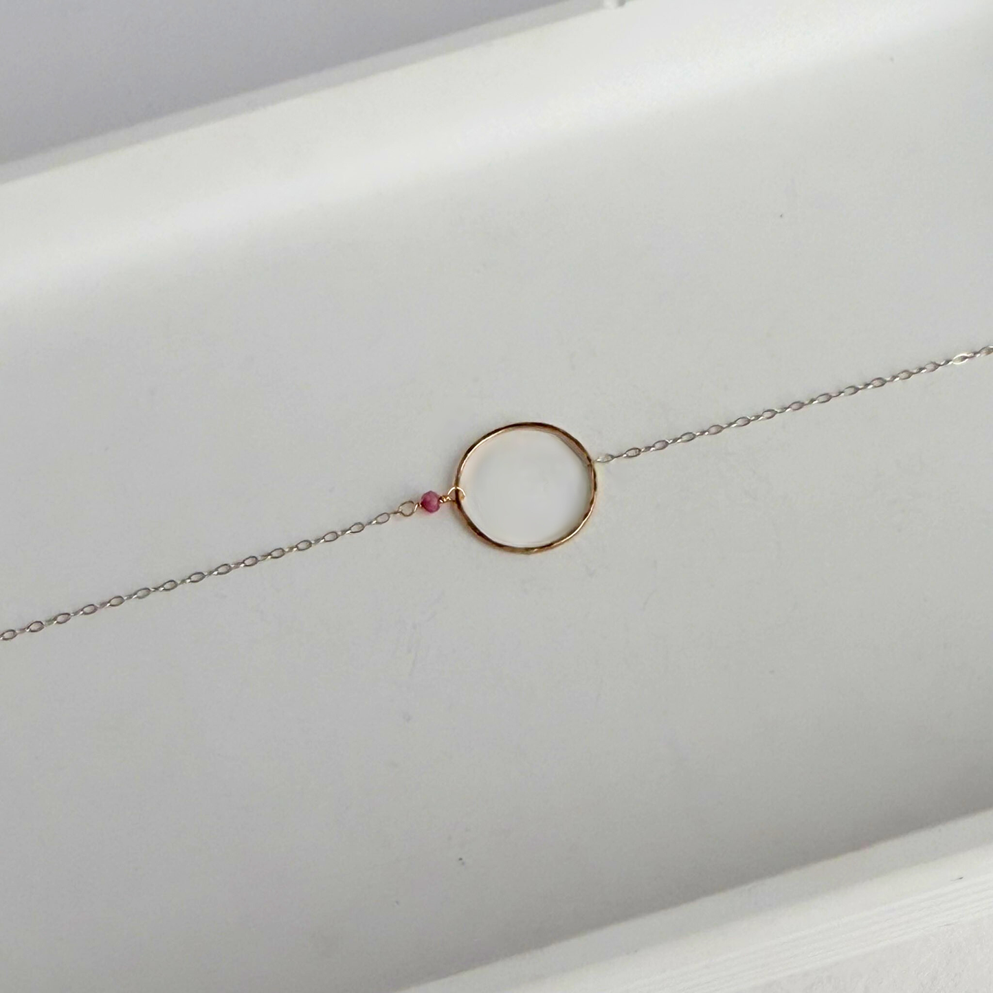 True Connection | Sterling Silver & Gold Necklace with Pink Tourmaline