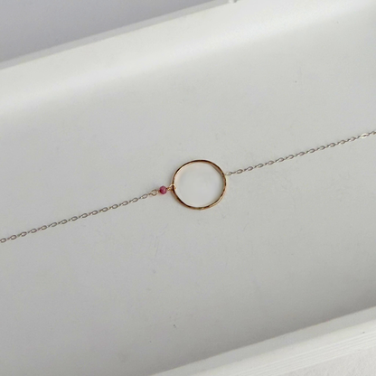 True Connection | Sterling Silver & Gold Necklace with Pink Tourmaline