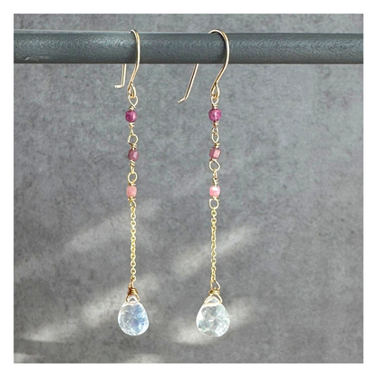 Moon Bloom | Blooming Moon — Moonstone and Ruby