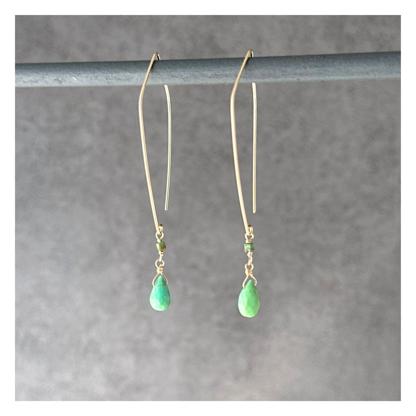 True Horizon | Turquoise Gold Earrings