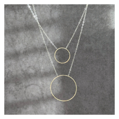 Elegant Unity - Dainty Sterling Silver and Gold Necklace