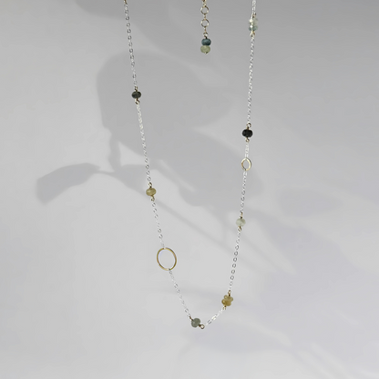Nature's Clarity - Moss Aquamarine Dainty Choker Necklace