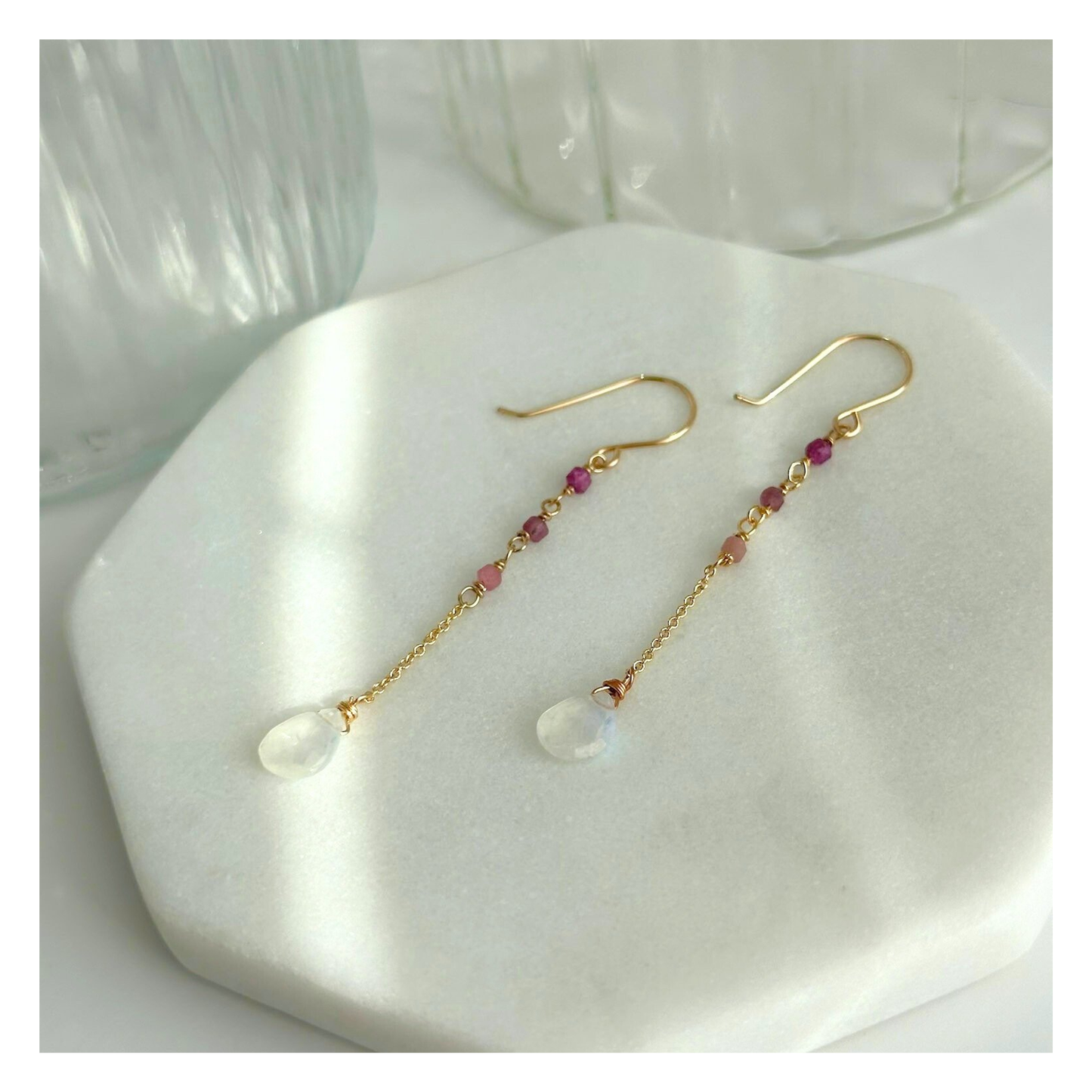 Moon Bloom | Blooming Moon — Moonstone and Ruby