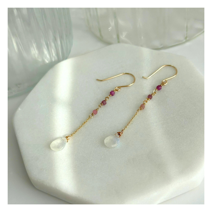 Moon Bloom | Blooming Moon — Moonstone and Ruby