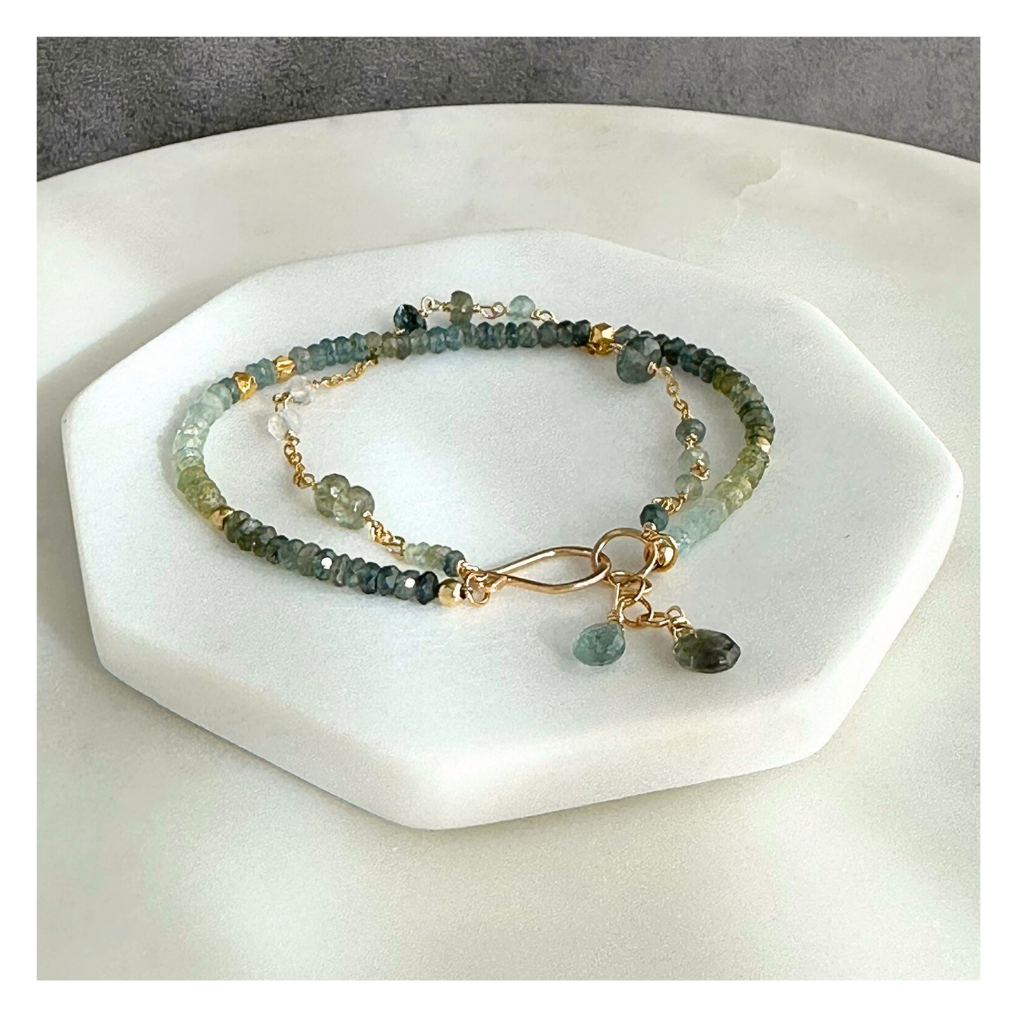 Desert Calm — Hubei Turquoise Gold-Filled Bracelet