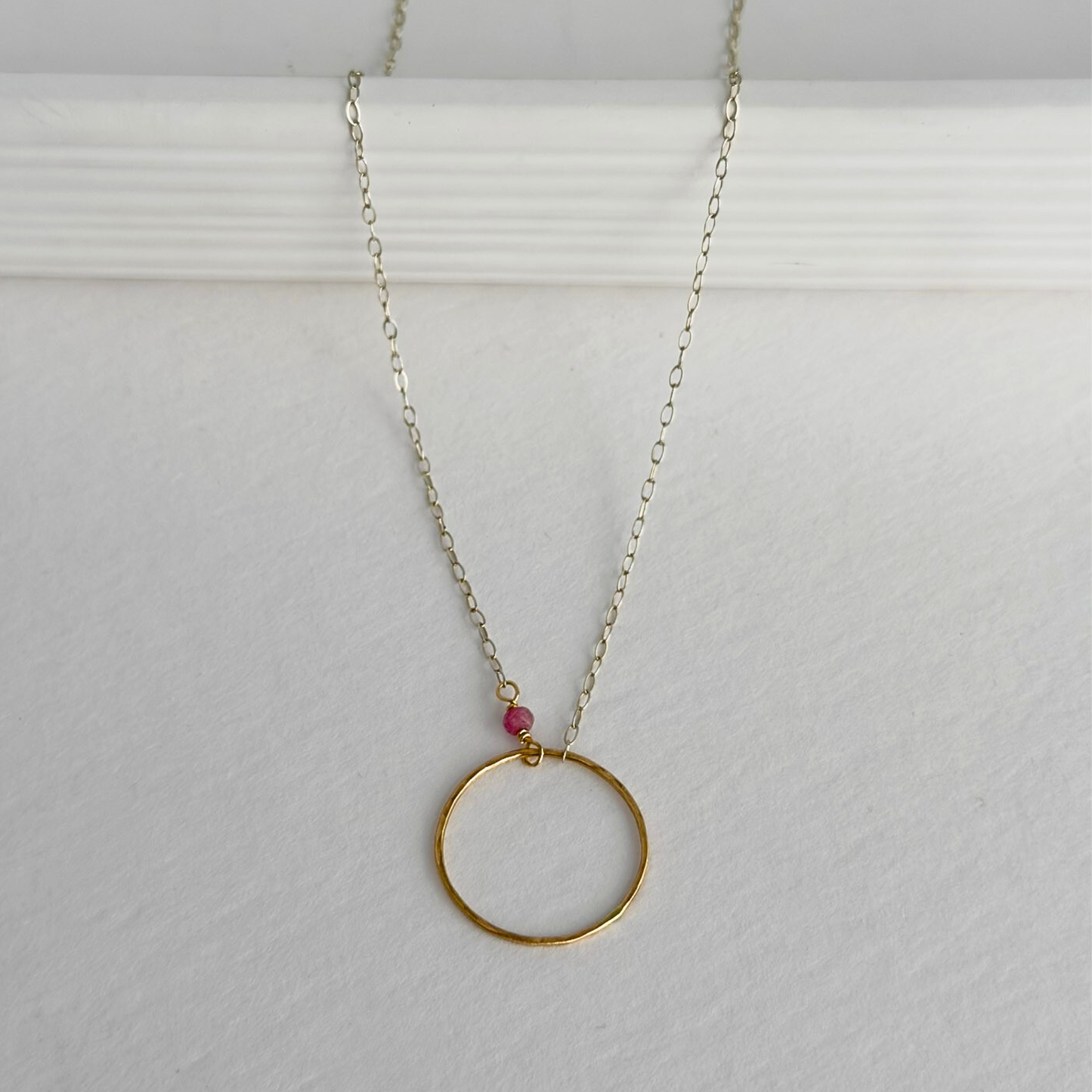 True Connection | Sterling Silver & Gold Necklace with Pink Tourmaline