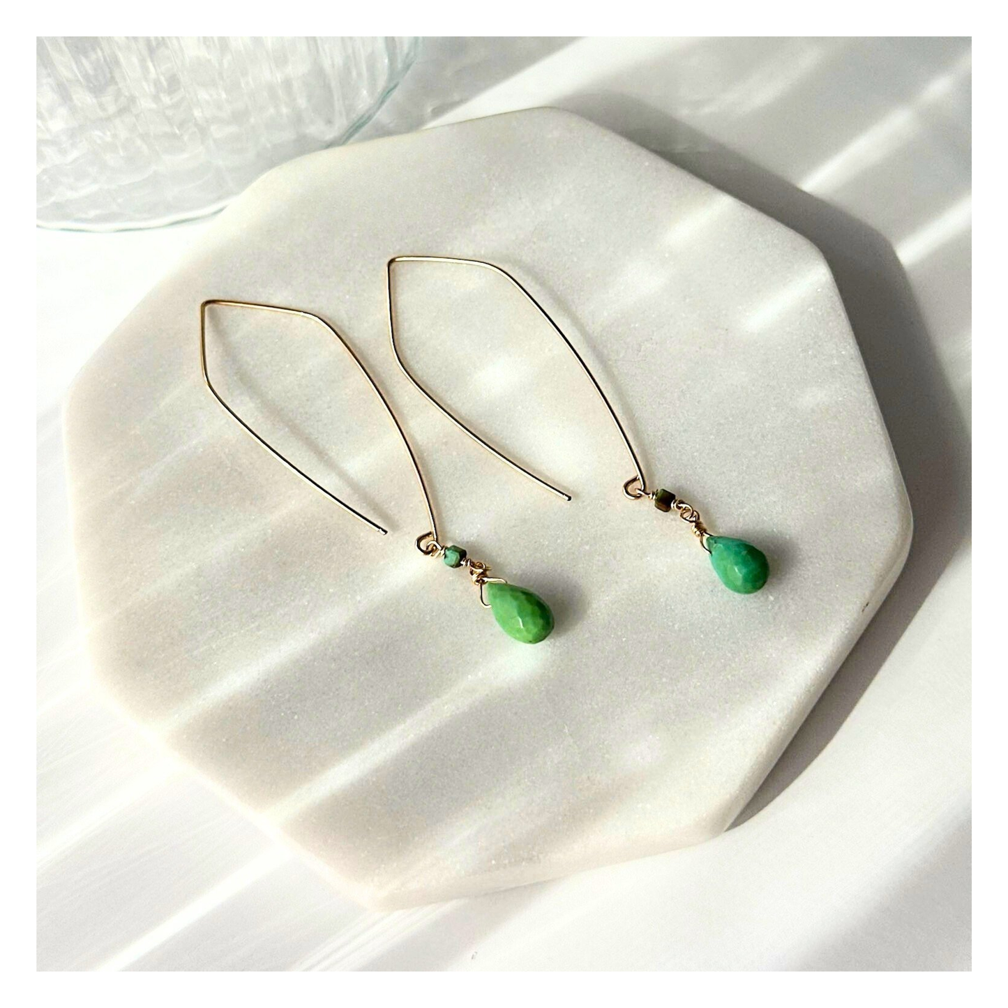 True Horizon | Turquoise Gold Earrings