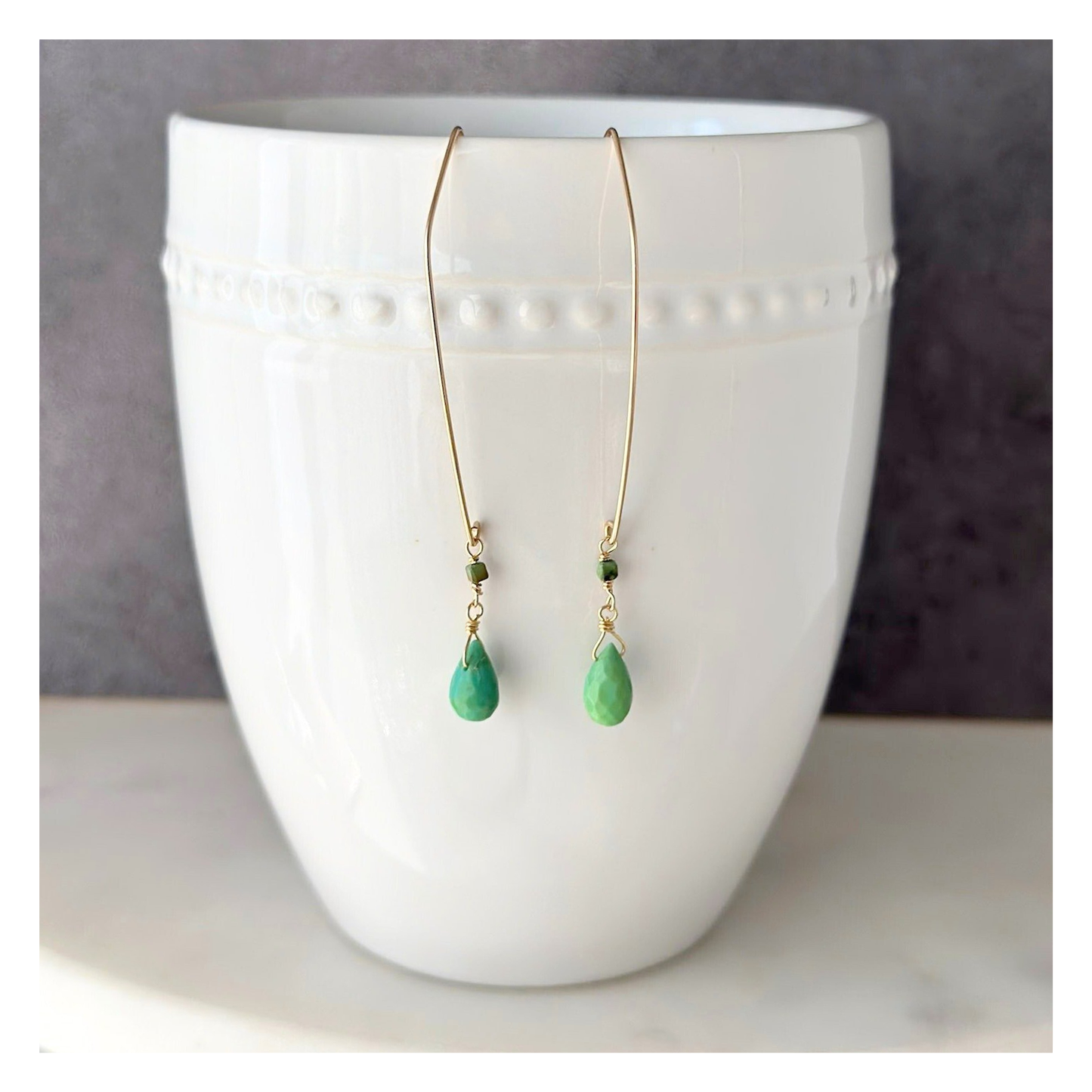 True Horizon | Turquoise Gold Earrings