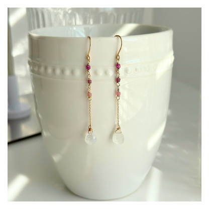 Moon Bloom | Blooming Moon — Moonstone and Ruby