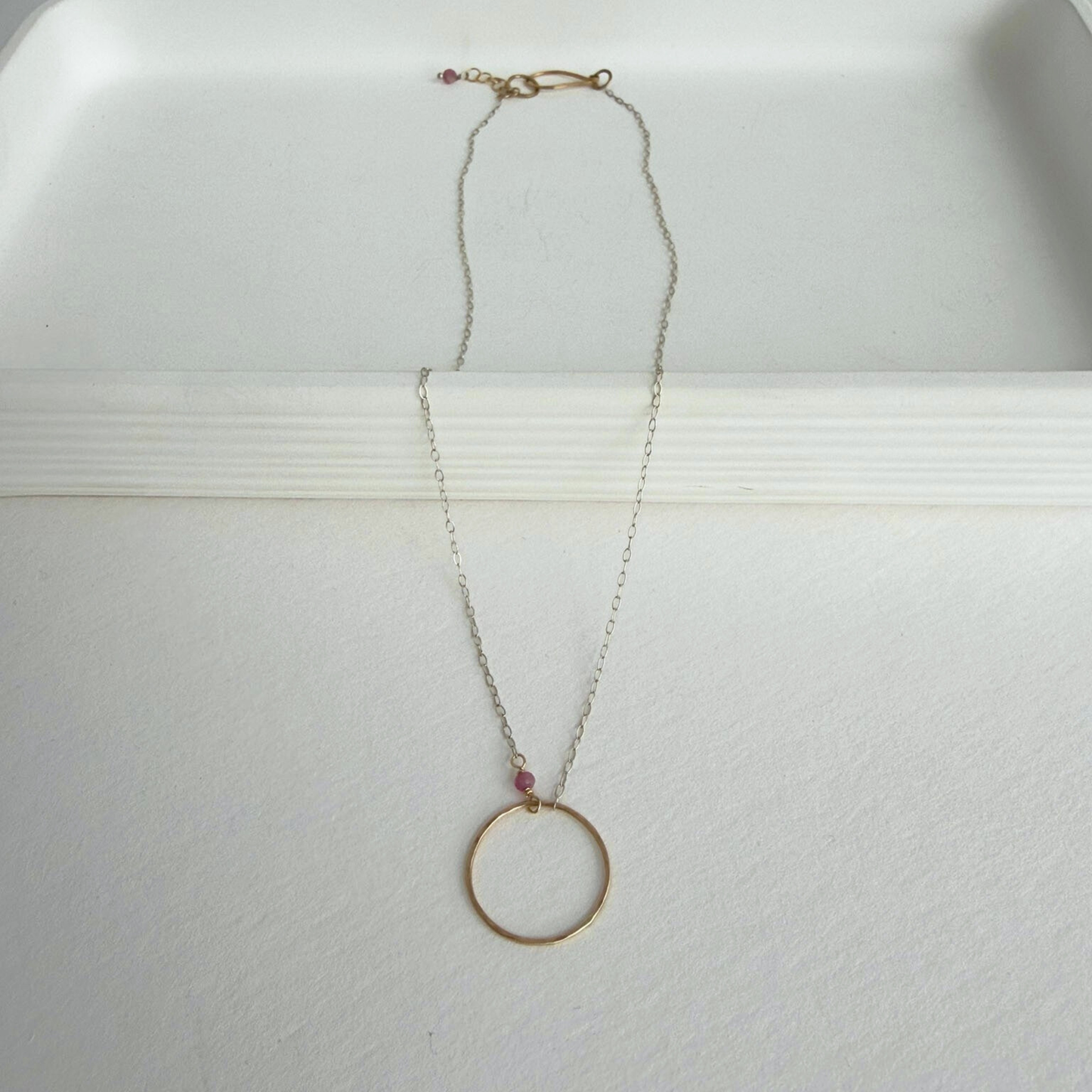 True Connection | Sterling Silver & Gold Necklace with Pink Tourmaline