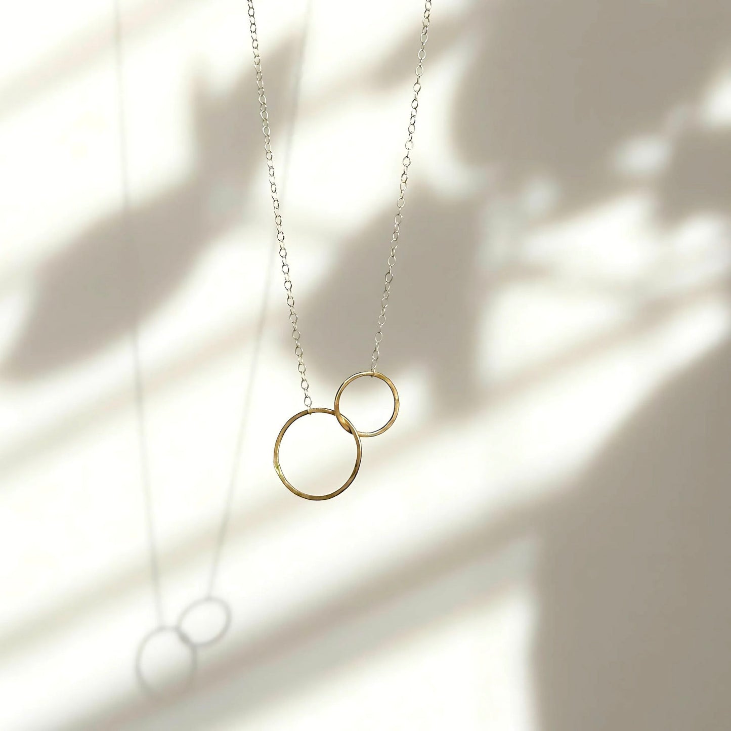 Connected | Double Gold Hoop & Sterling Silver Necklace