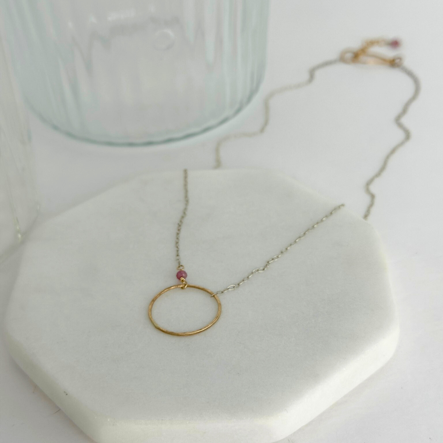 True Connection | Sterling Silver & Gold Necklace with Pink Tourmaline