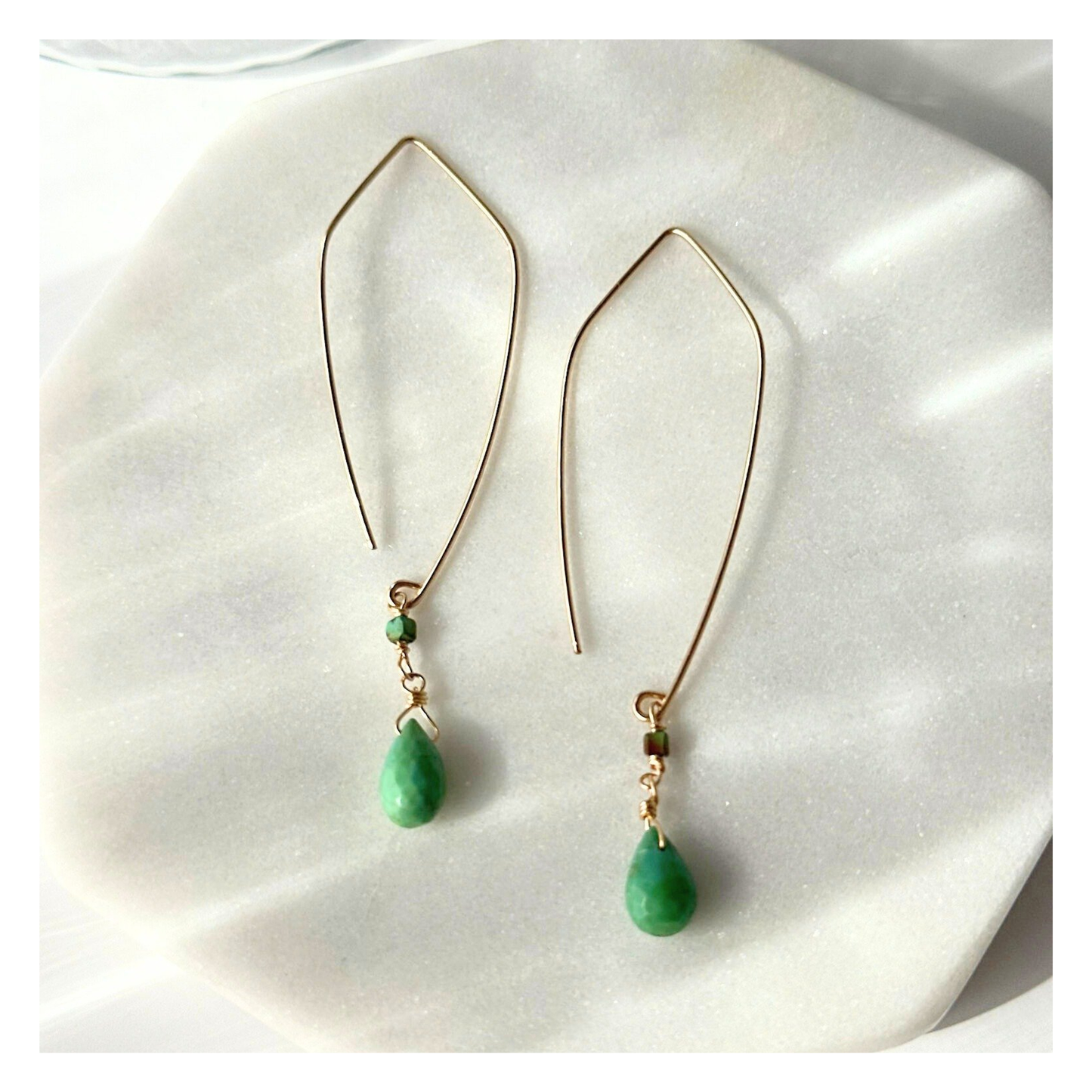 True Horizon | Turquoise Gold Earrings