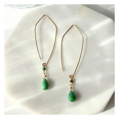 True Horizon | Turquoise Gold Earrings