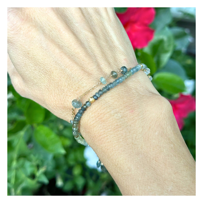 Desert Calm — Hubei Turquoise Gold-Filled Bracelet