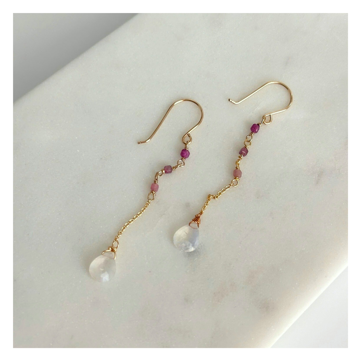 Moon Bloom | Blooming Moon — Moonstone and Ruby